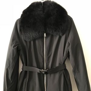 Prada winter parka with fox collar